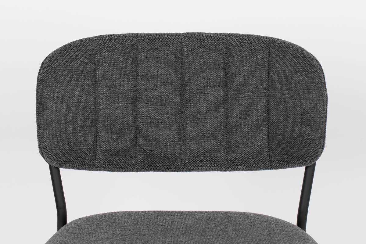 Jolien 2-er Set Barhocker Schwarz / Dunkelgrau