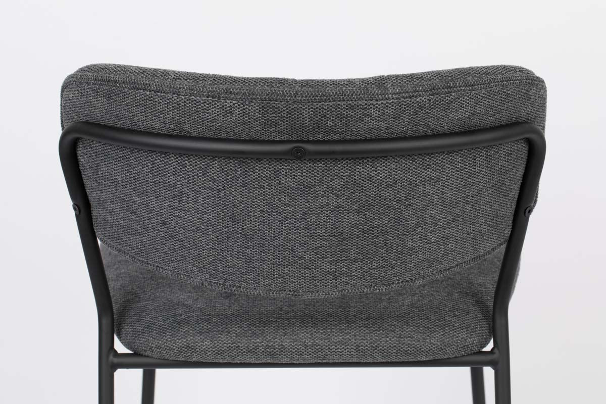 Jolien 2-er Set Barhocker Schwarz / Dunkelgrau