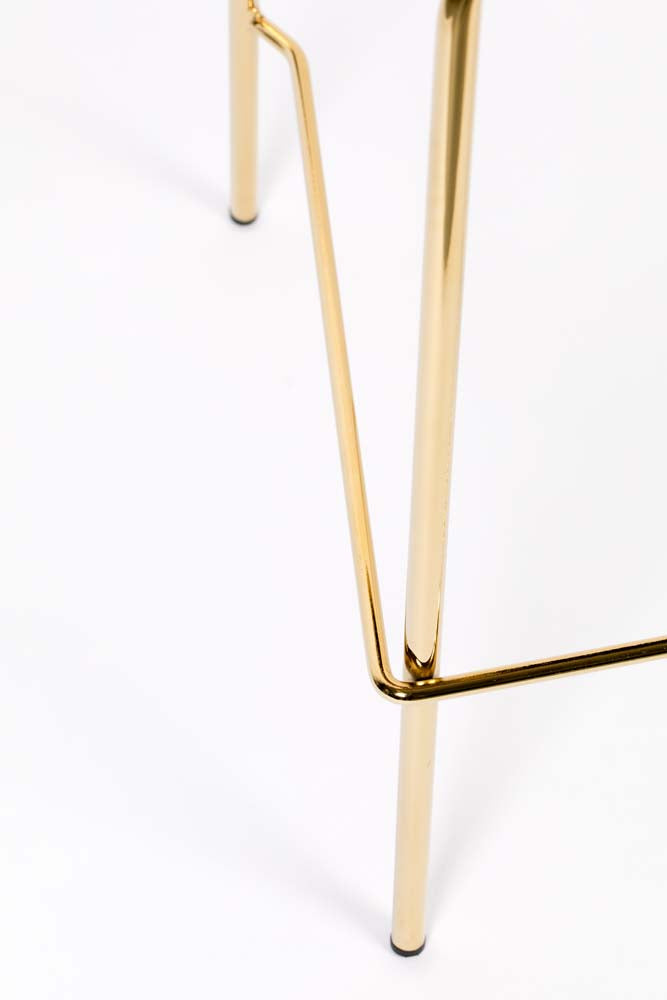 Jolien 2-er Set Barhocker Gold / Dunkelblau