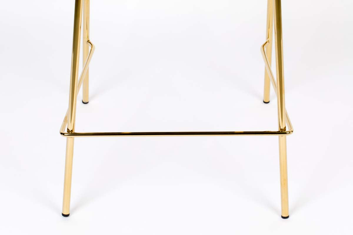 Jolien 2-er Set Barhocker Gold / Dunkelblau
