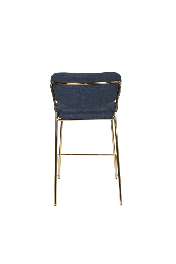 Jolien 2-er Set Barhocker Gold / Dunkelblau
