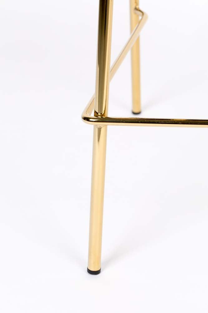 Jolien 2-er Set Barhocker Gold / Dunkelblau