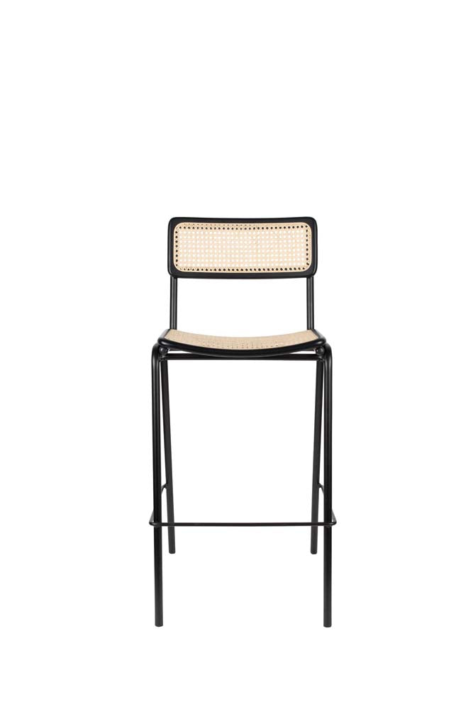 Jort 2-er Set Barhocker Schwarz/Natur