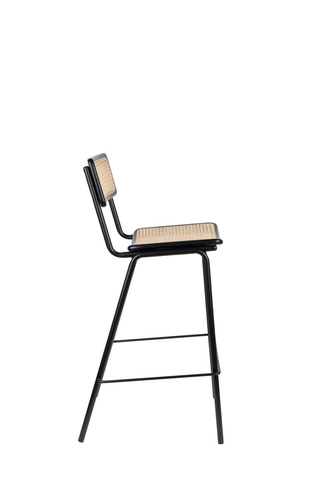 Jort 2-er Set Barhocker Schwarz/Natur