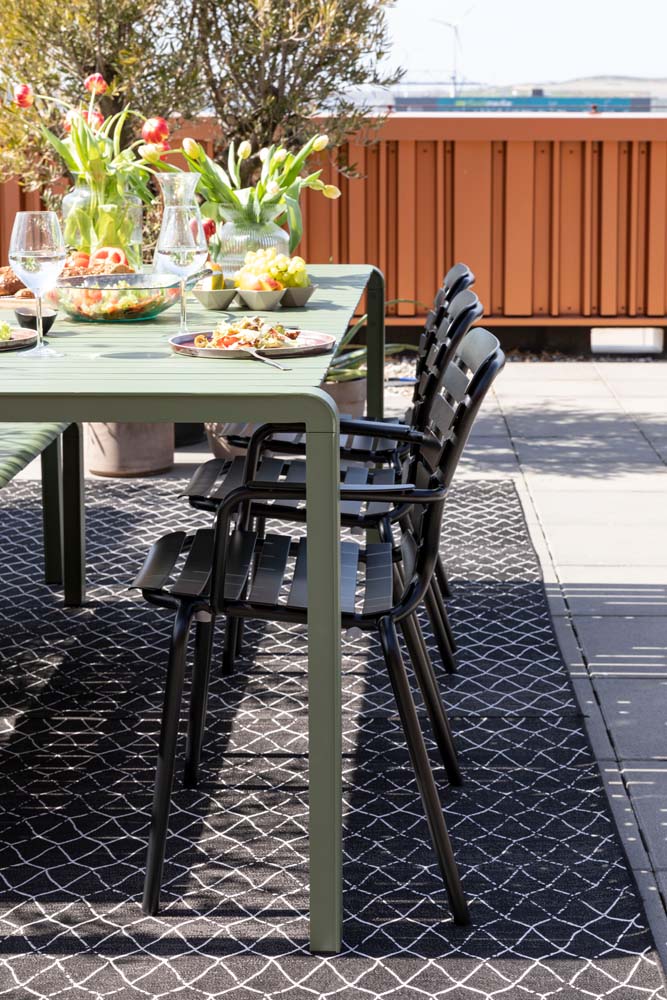 Vondel 2-er Set Gartenstühle Schwarz