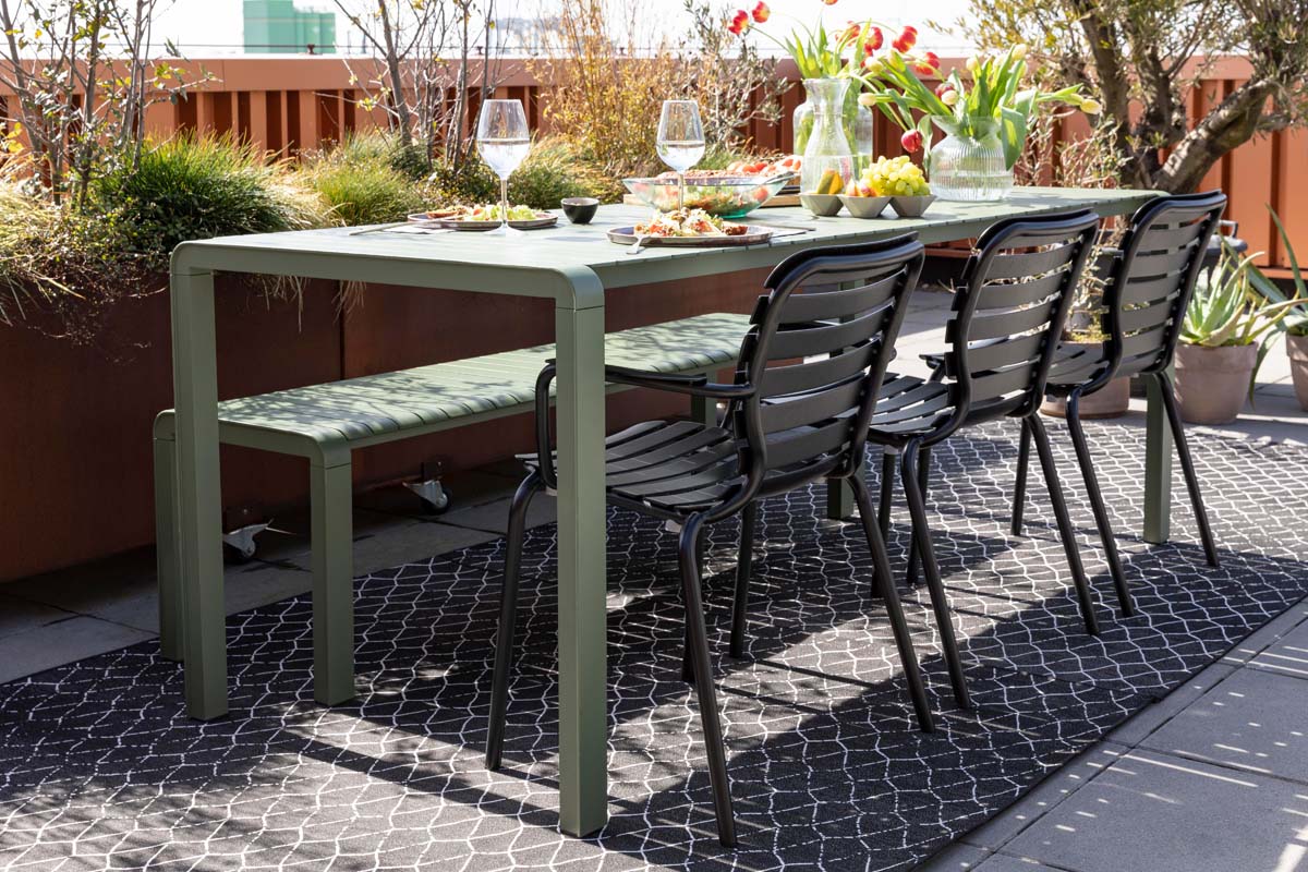 Vondel 2-er Set Gartenstühle Schwarz
