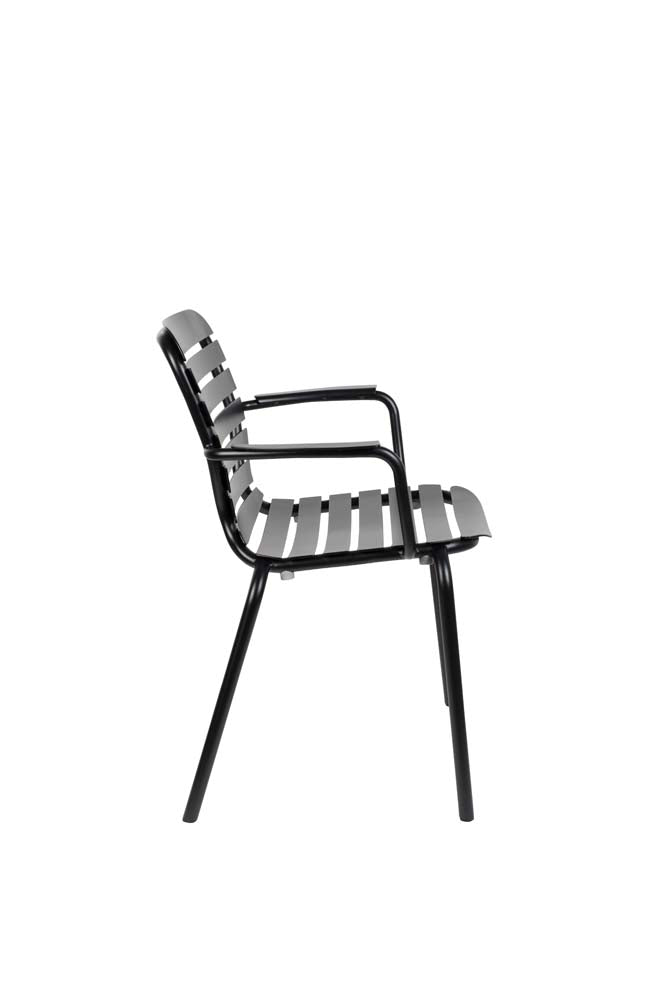 Vondel 2-er Set Gartenstühle mit Armlehne Schwarz