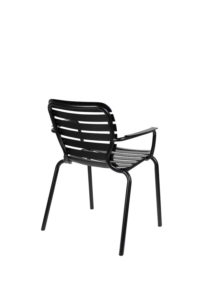 Vondel 2-er Set Gartenstühle mit Armlehne Schwarz