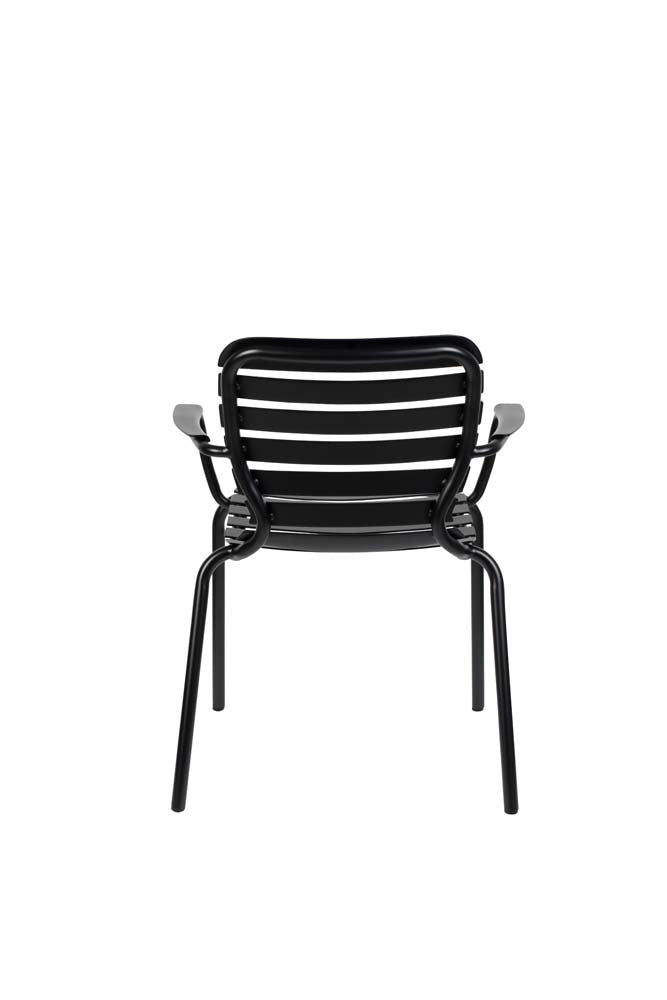 Vondel 2-er Set Gartenstühle mit Armlehne Schwarz