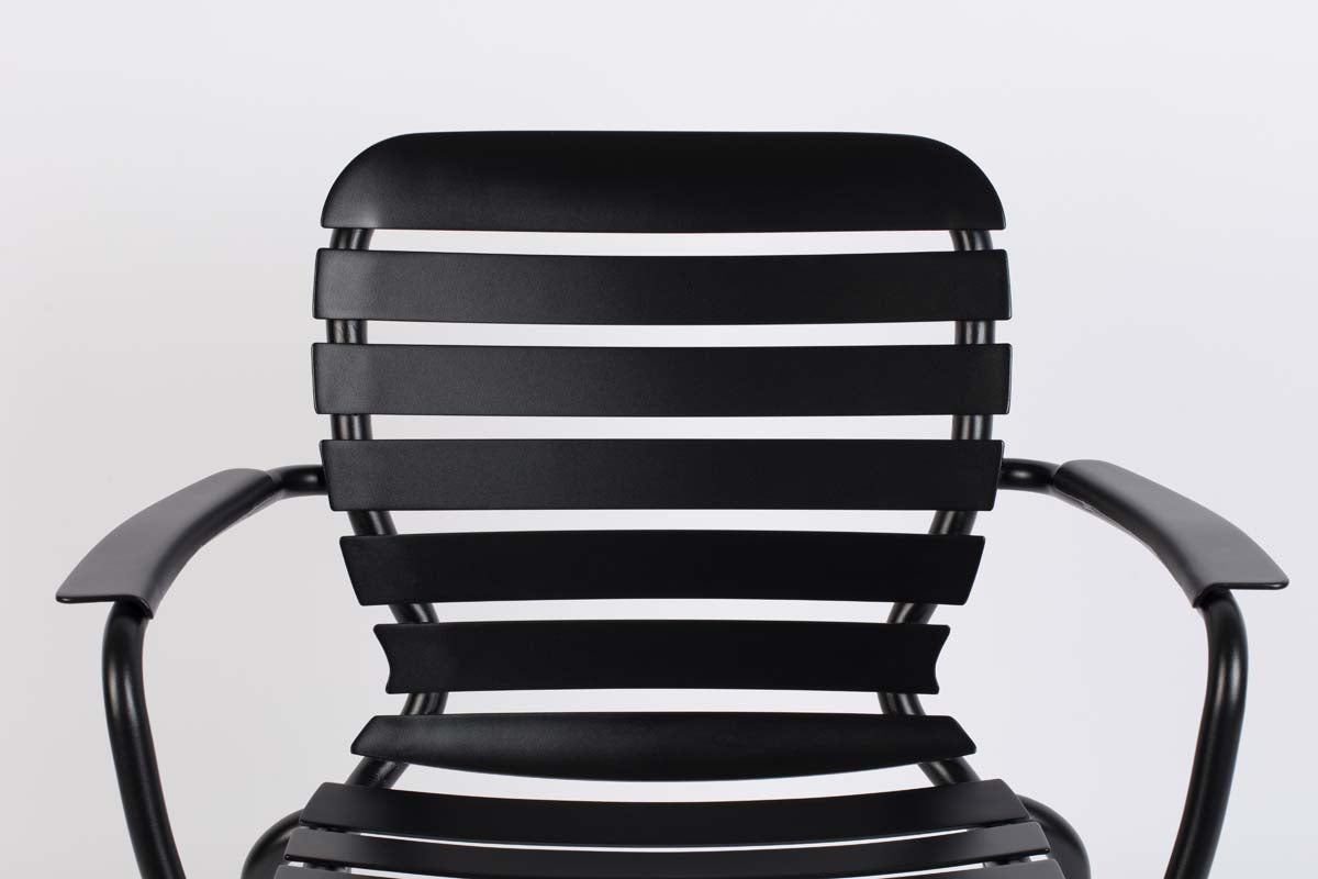 Vondel 2-er Set Gartenstühle mit Armlehne Schwarz