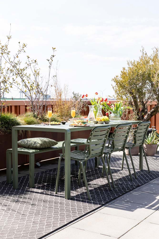 Vondel 2-er Set Gartenstühle mit Armlehne Grün
