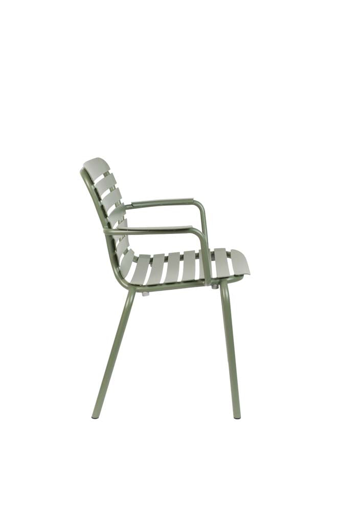 Vondel 2-er Set Gartenstühle mit Armlehne Grün