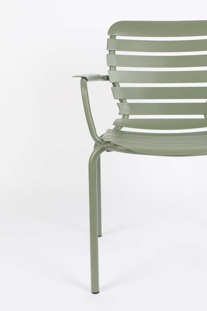 Vondel 2-er Set Gartenstühle mit Armlehne Grün