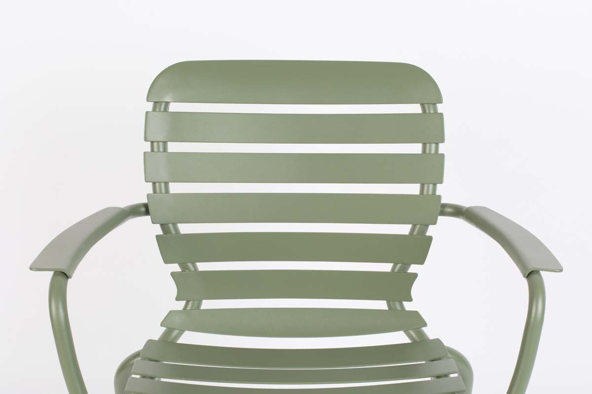 Vondel 2-er Set Gartenstühle mit Armlehne Grün