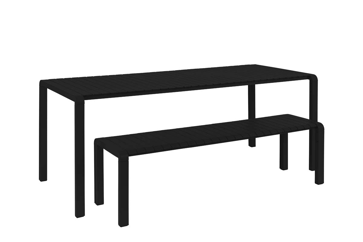 Vondel Gartenbank 175cm Schwarz