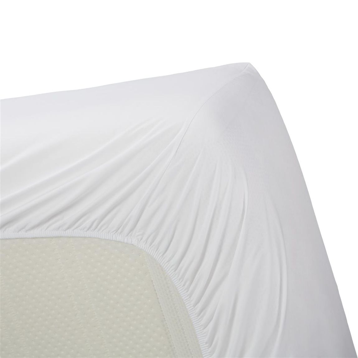 Cotton Uni TD Spannbettlaken für Topper Weiß