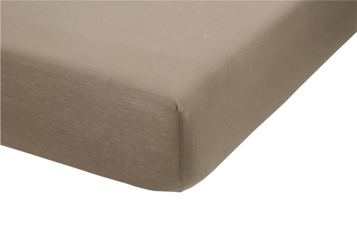 AMBIANTE Jersey HL Spannbettlaken Taupe