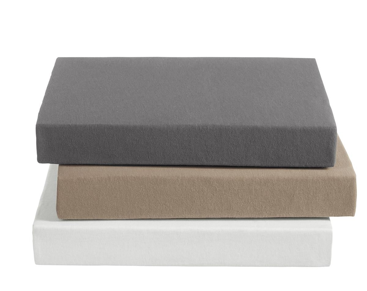 AMBIANTE Jersey HL Spannbettlaken Taupe