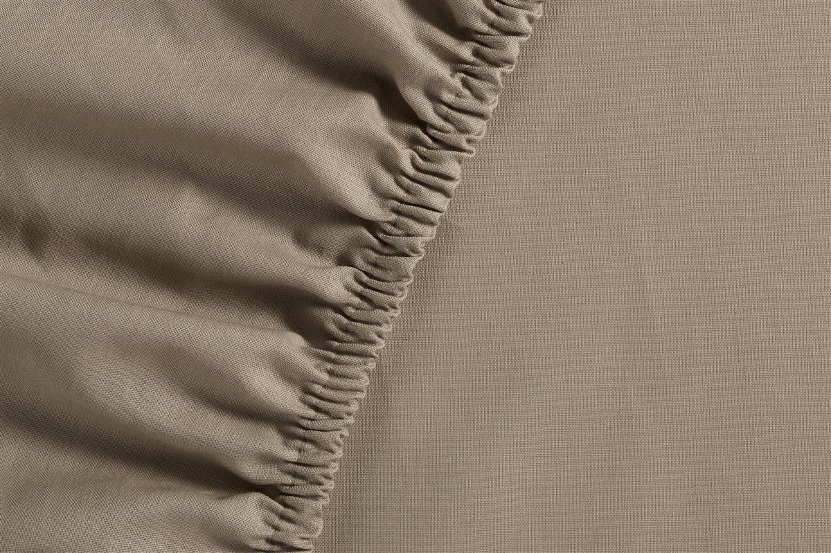 AMBIANTE Jersey HL Spannbettlaken Taupe