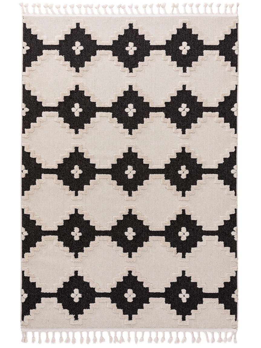 Teppich Oyo Creame / Anthrazit