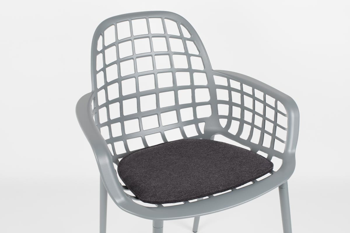 Albert Kuip 5-er Set Sitzkissen 41x37 cm Dunkelgrau