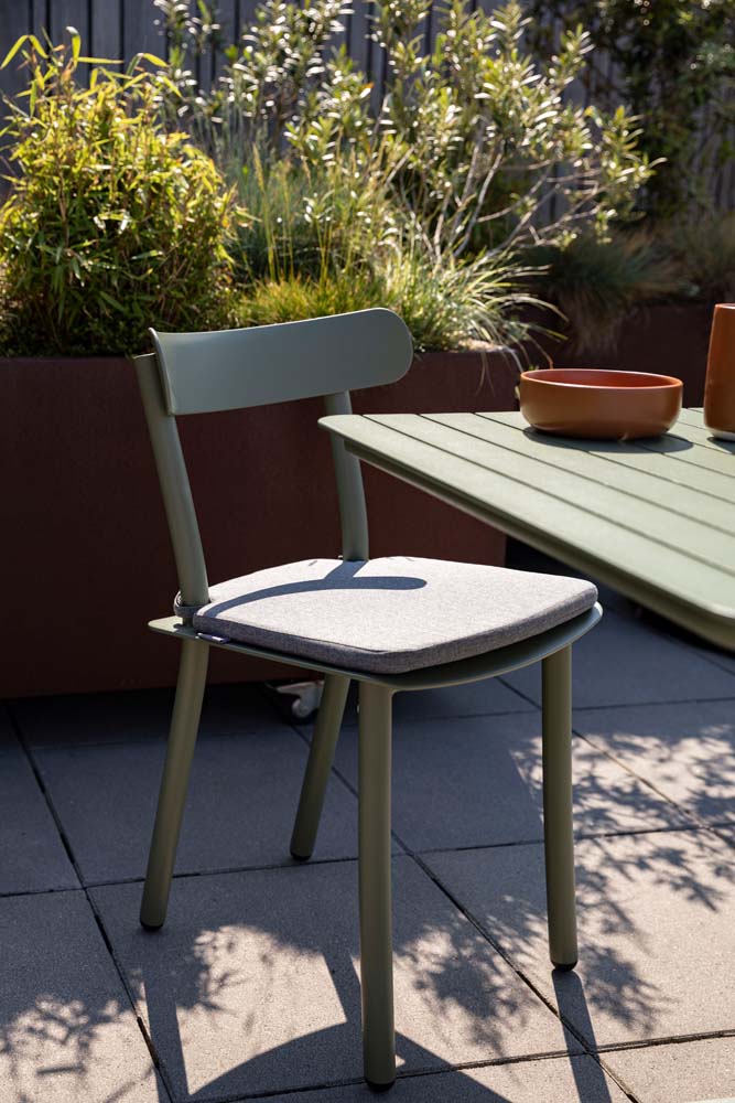 Friday 4-er Set Outdoor Sitzkissen 42x42 cm Grau