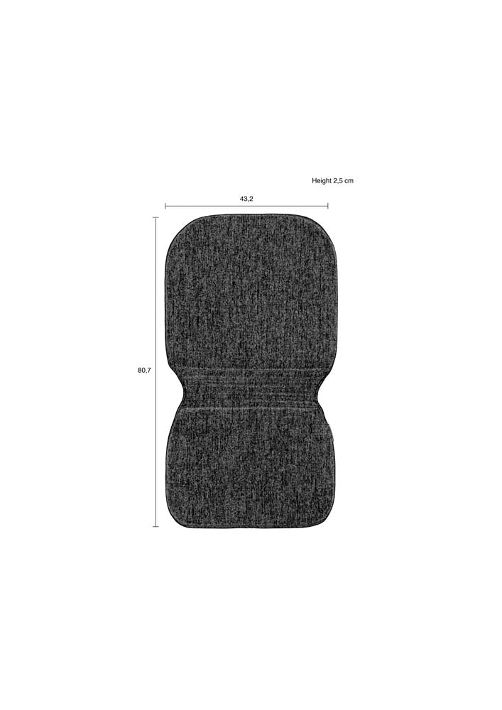 Vondel 4-er Set Outdoor Sitzkissen 80x43 cm Schwarz