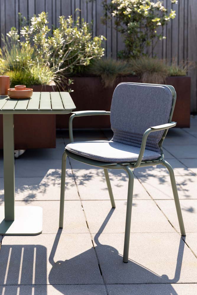 Vondel 4-er Set Outdoor Sitzkissen 80x43 cm Grau