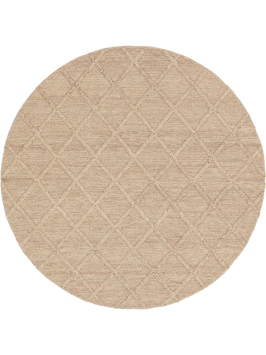 Wollteppich rund Jake Ø 160 cm rund Beige