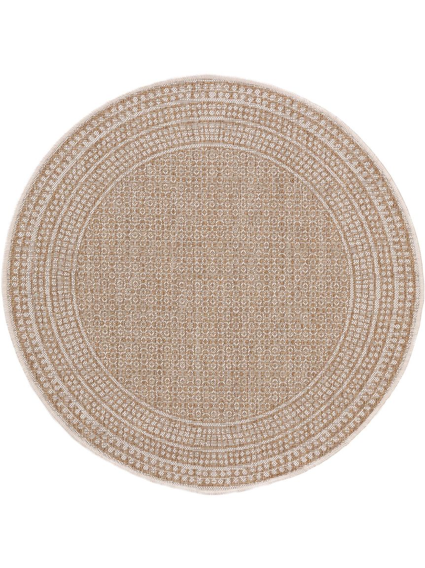 In- & Outdoor Teppich rund Cleo Creame / Beige