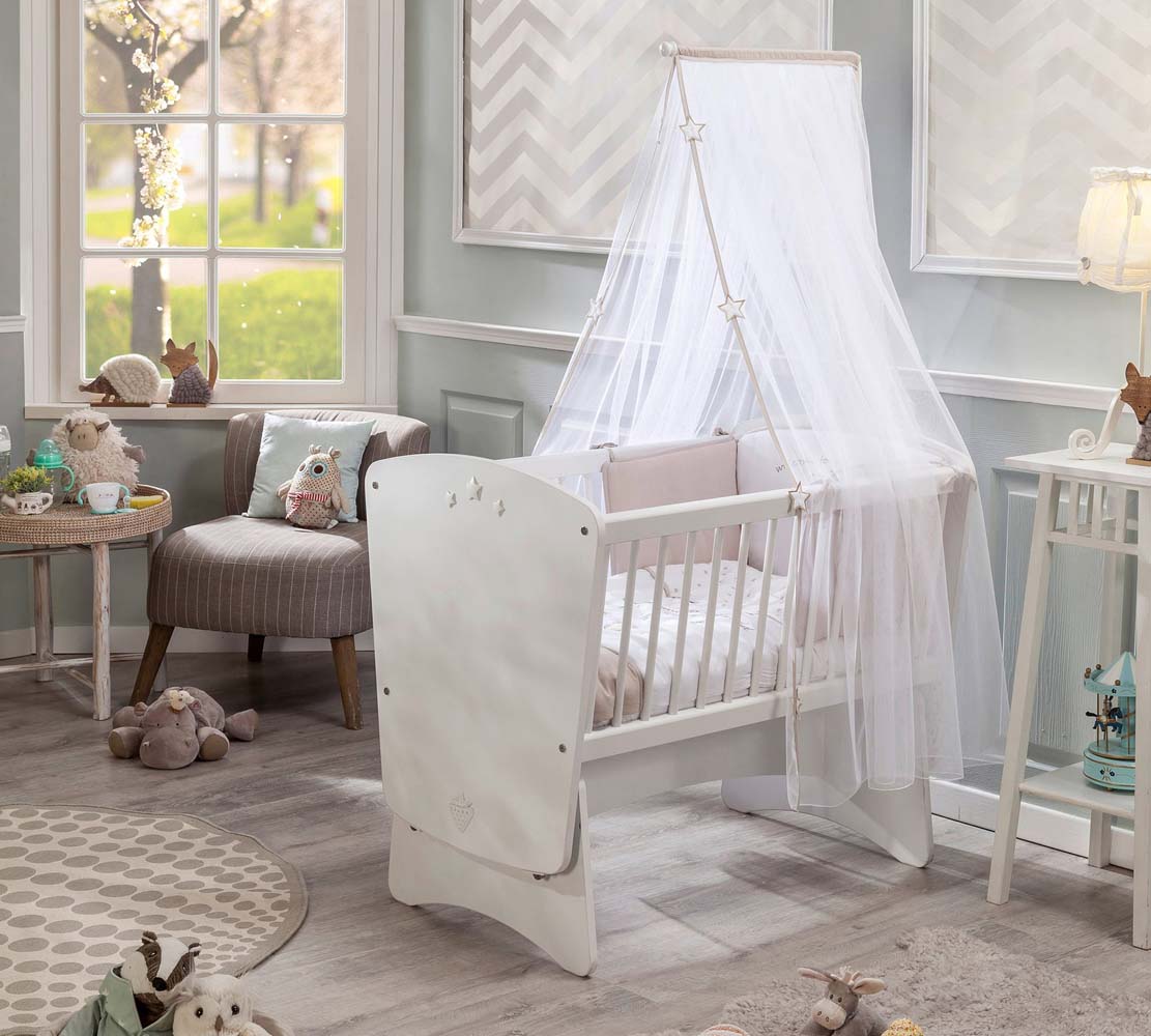 Cilek Star Babybett Schaukelbett 45x90cm Weiß