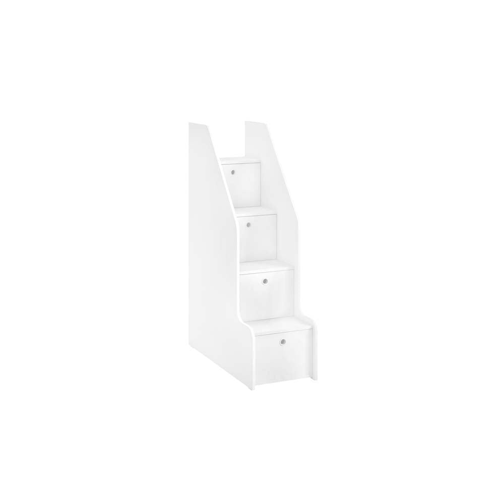 Cilek Studio Bunk Bed Hochbett 90 x 200 cm (BxT) mit Treppe Weiß