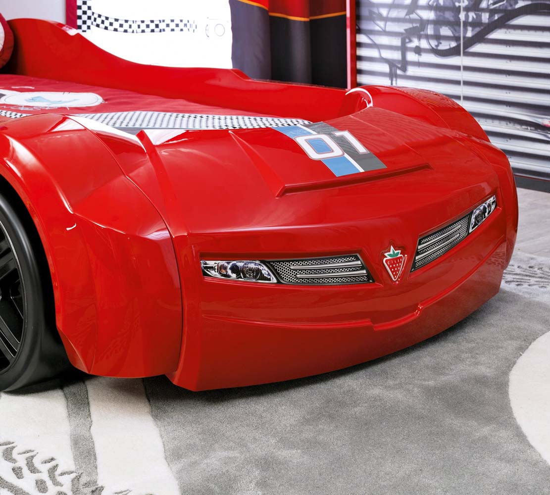 Cilek TURBO MAX Autobett Kinderbett Rennfahrerbett 90x195cm Rot