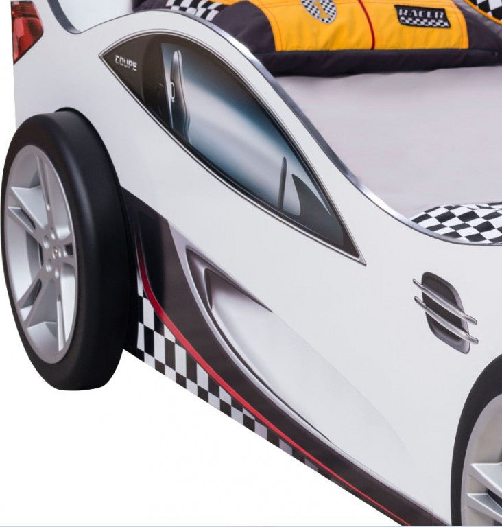 Cilek COUPE Autobett Kinderbett Bett Rennfahrerbett Weiß