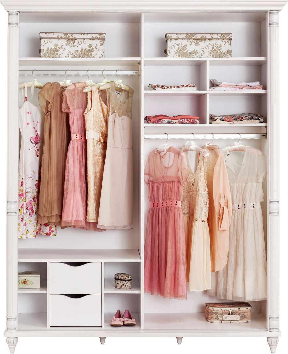 Cilek ROMANTIC Kleiderschrank Kinderkleiderschrank Schiebetürenschrank Weiß