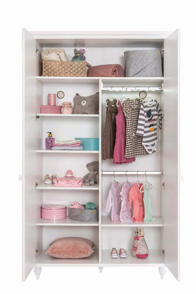 Cilek ROMANTICA BABY Kleiderschrank mit Fenstern 2-trg. Weiß