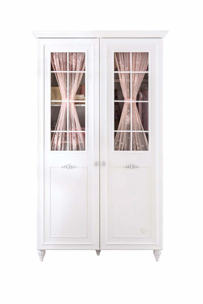 Cilek ROMANTICA BABY Kleiderschrank mit Fenstern 2-trg. Weiß