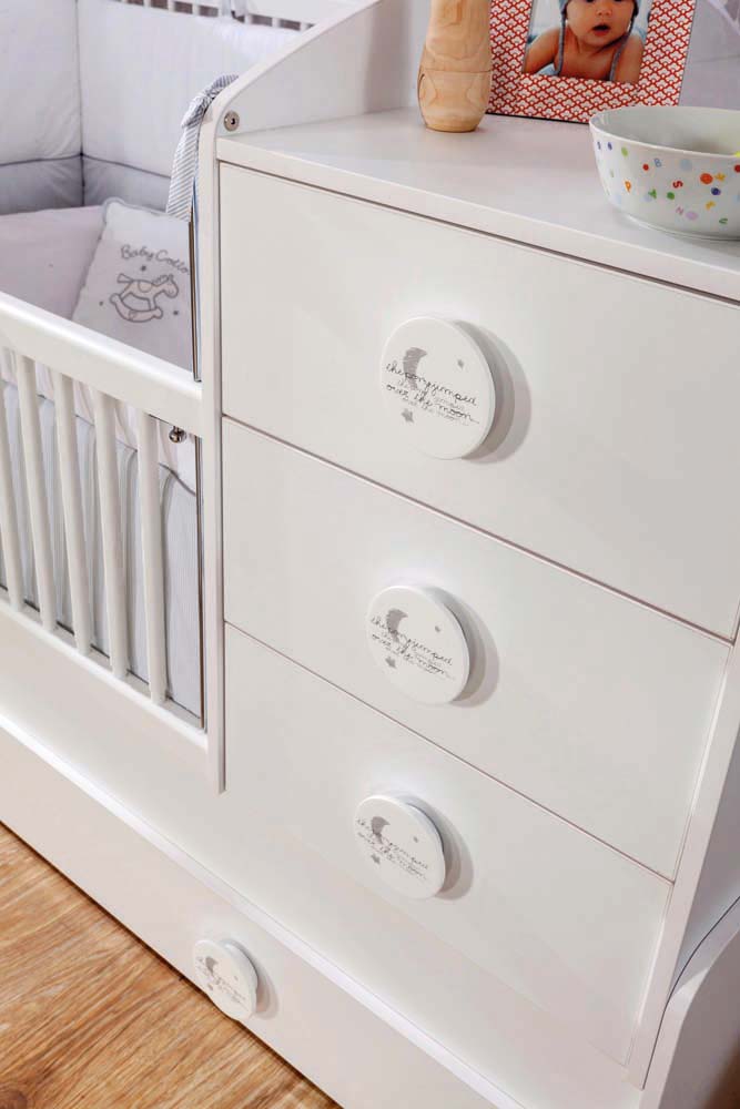 Cilek BABY COTTON Babybett mitwachsend 70x115-70x160cm Weiß