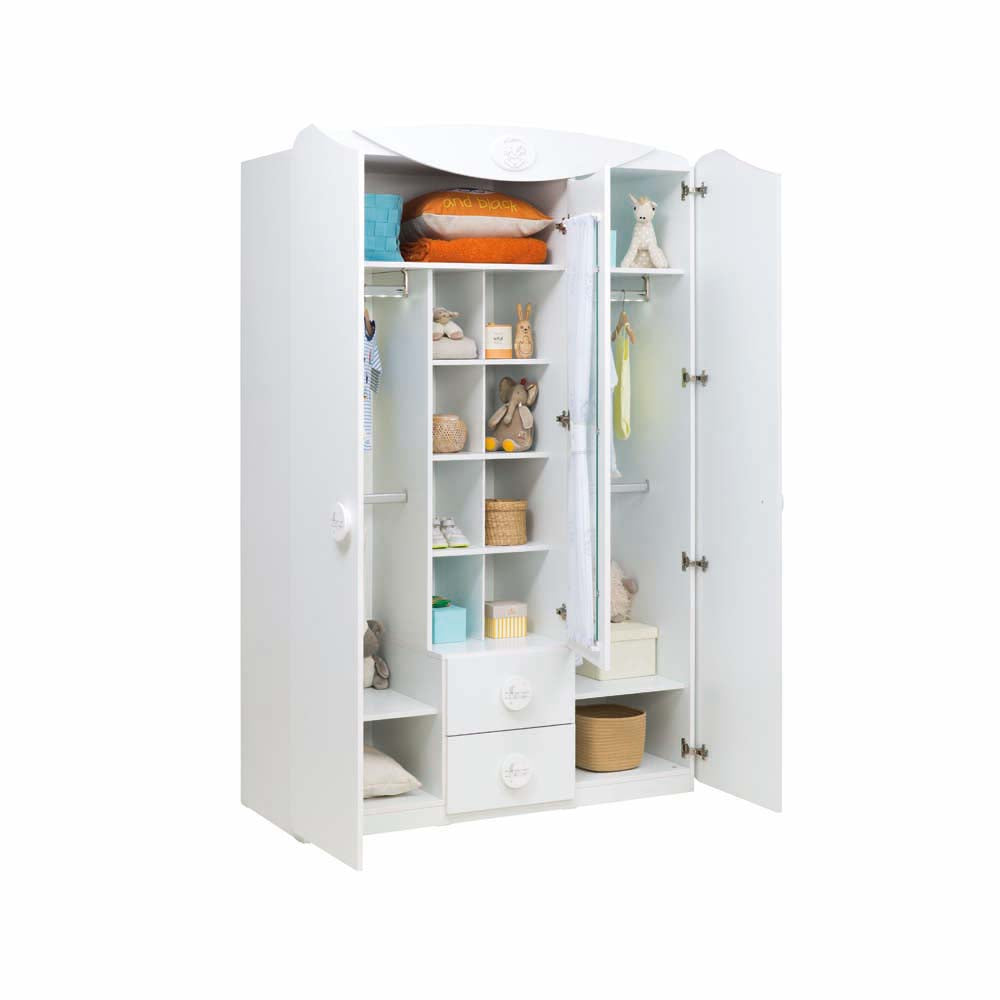 Cilek BABY COTTON Kleiderschrank 3-trg. Weiß