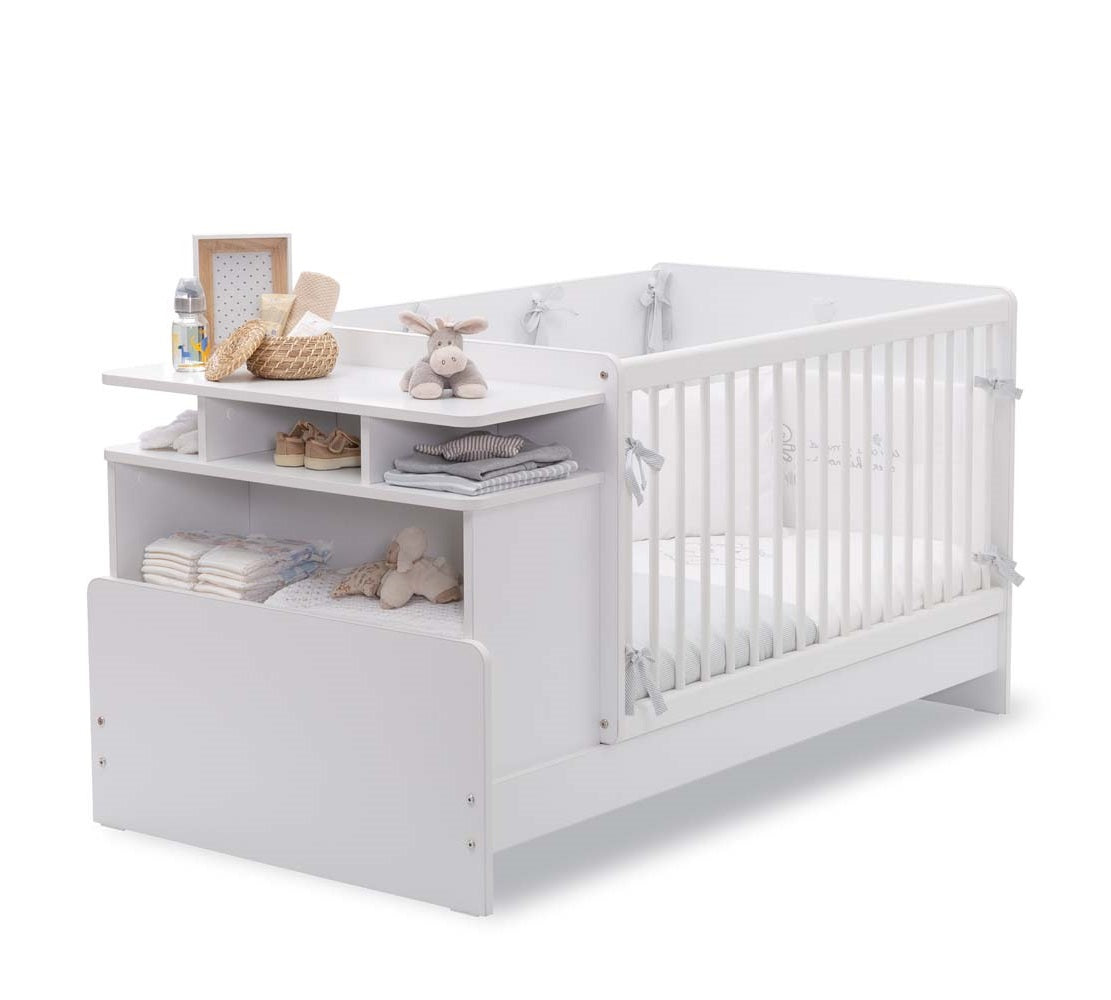 Cilek BABY COTTON Babybett mitwachsend 70x110-70x140cm Weiß