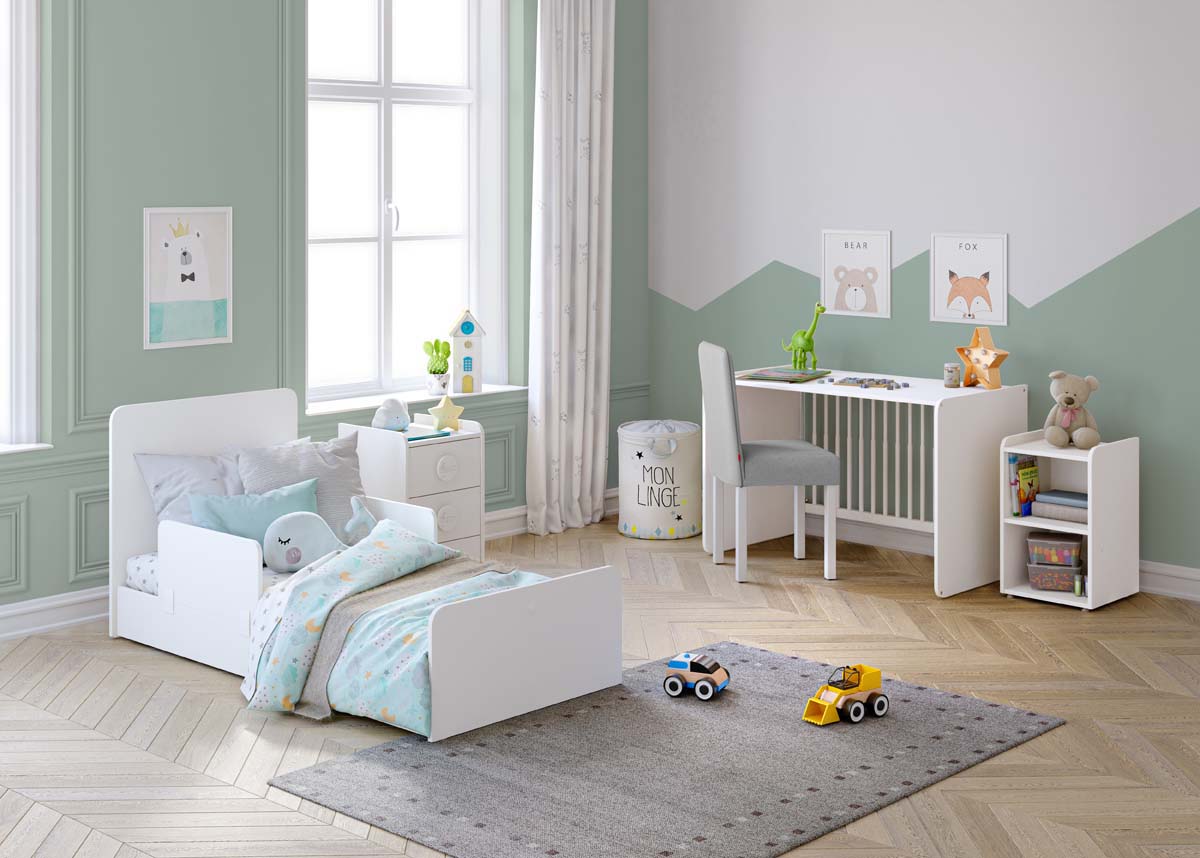 Cilek BABY COTTON Babybett mitwachsend 70x115-70x160cm Weiß