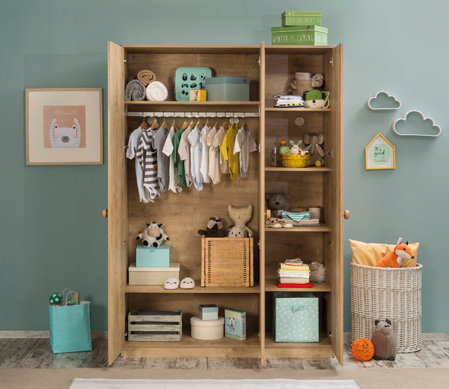 Cilek MOCHA BABY Türen Kleiderschrank 3-türig Natur