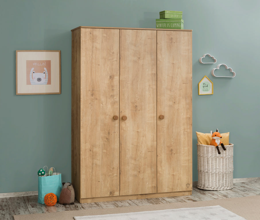 Cilek MOCHA BABY Türen Kleiderschrank 3-türig Natur