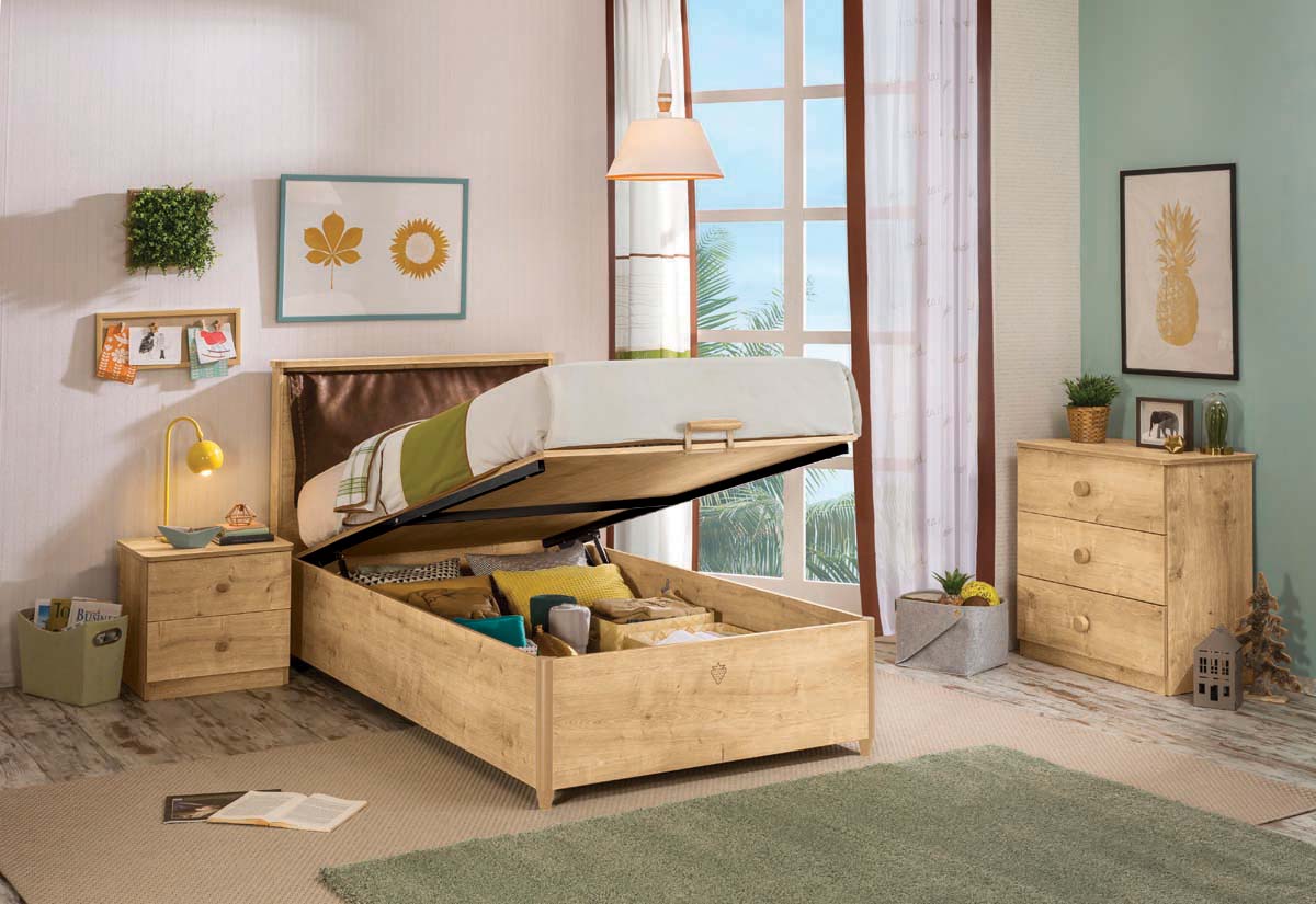 Cilek MOCHA Bett mit Bettkasten 100x200cm Natur