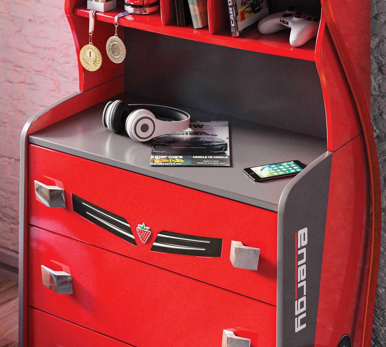 Cilek CHAMPION RACER Kommode Schrank Anrichte Rot