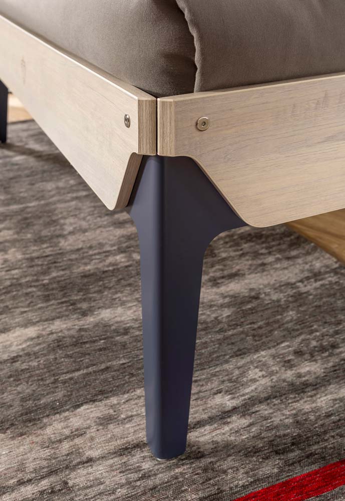 Cilek TRIO Line Bett 120x200cm Blau / White-Wash