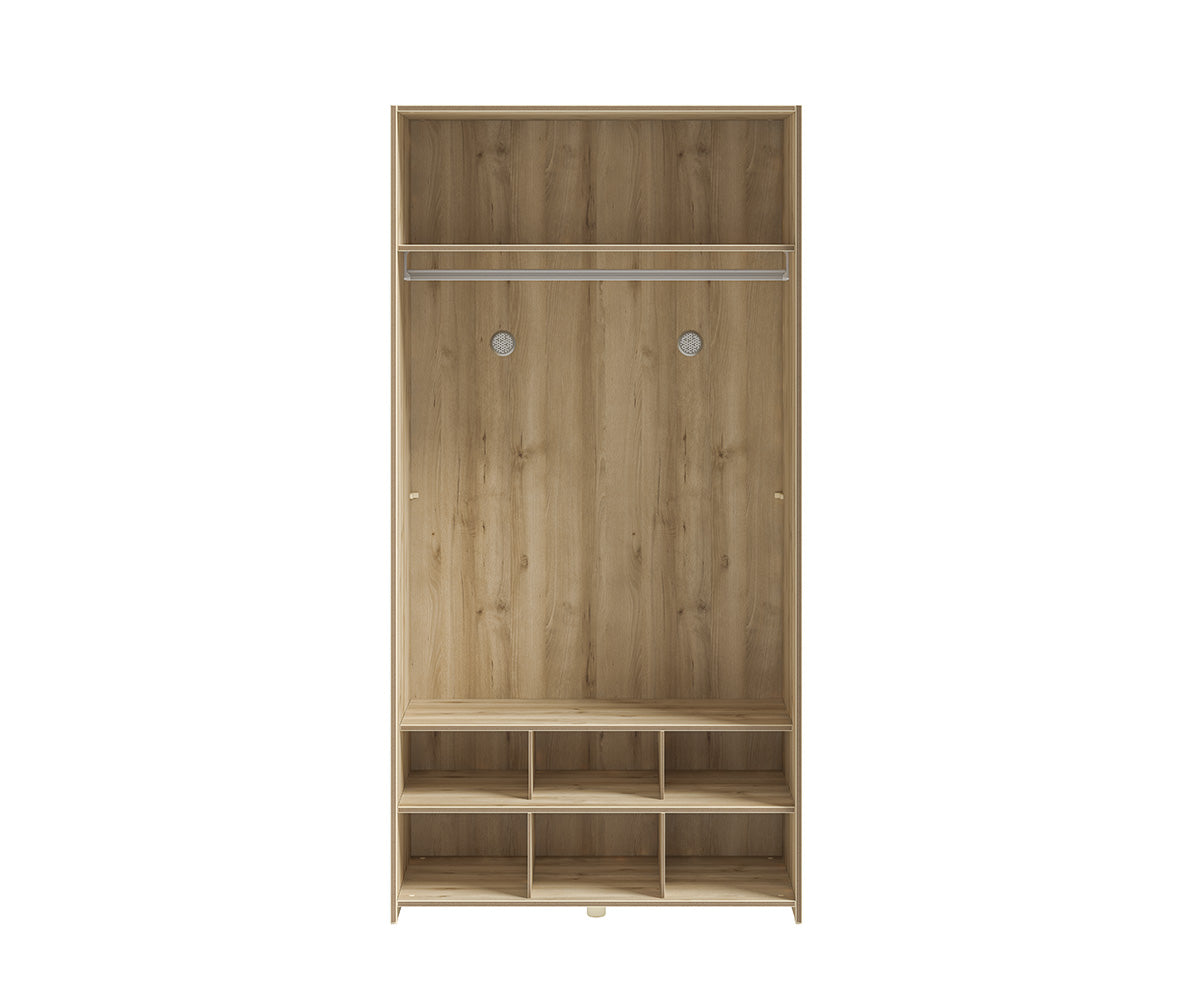 Modera 2-türiger Kleiderschrank Drehtürenschrank Weiß
