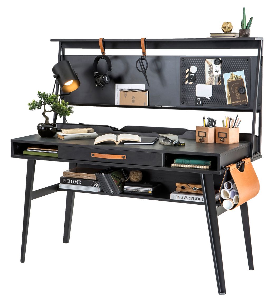 Cilek DARK METAL Schreibtisch-Aufsatz Grau / Schwarz