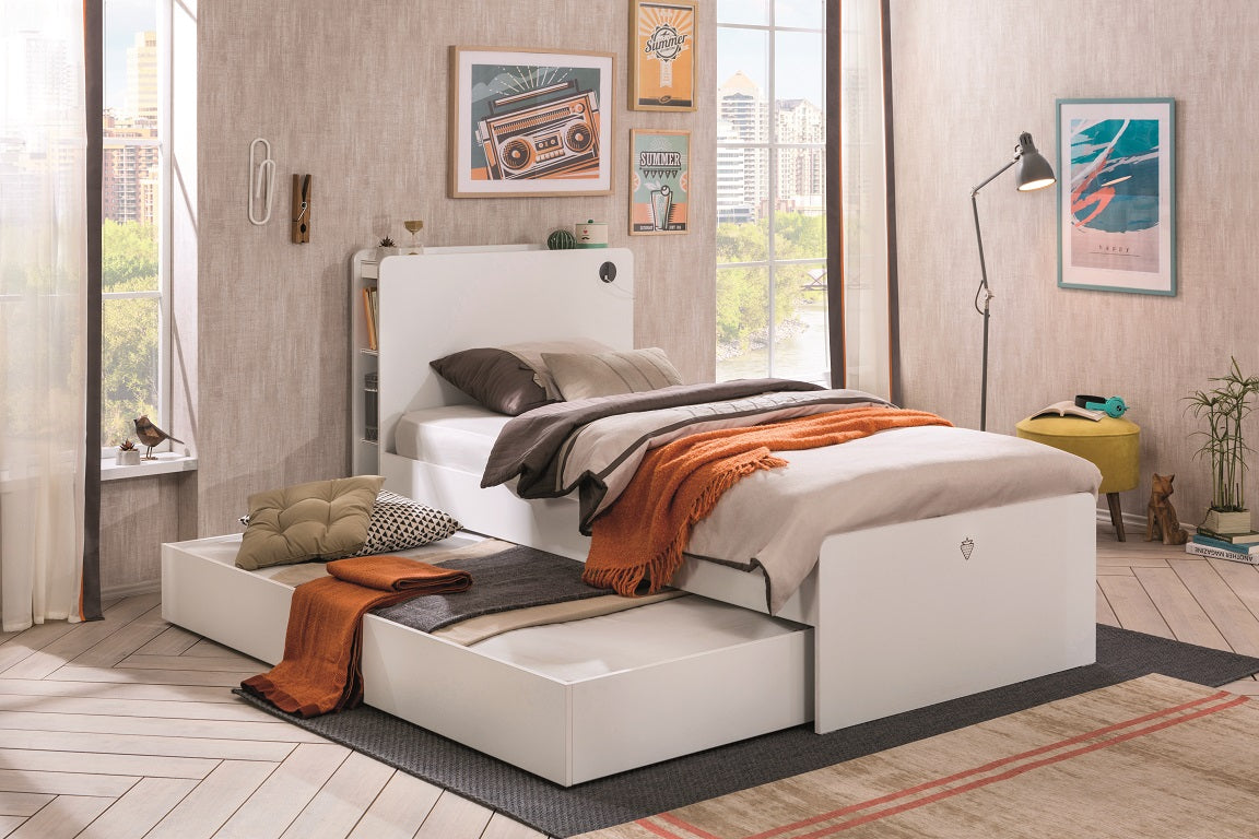 Cilek WHITE Bett (100x200 cm) Weiß