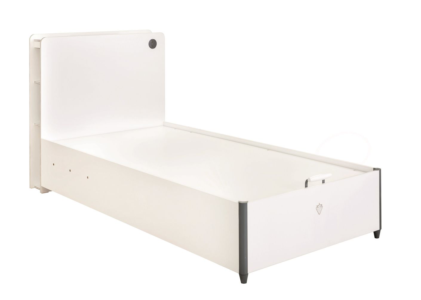 Cilek WHITE Bett mit Kopfteil (100x200 cm) Weiß